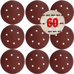 Lihvkettad velcro auguga 150 MM P60 10 tk