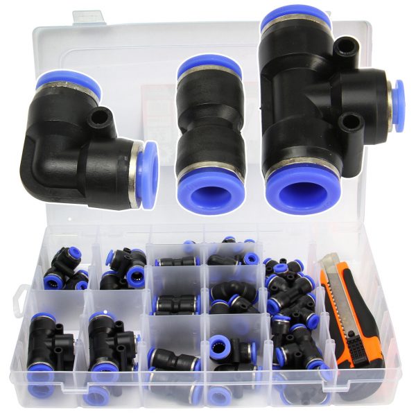 Pneumaatiliste torude kiirühendused 4-12mm 52Tk