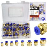 Pneumaatiliste torude ühendused keermega 4-16mm 72Tk