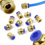 Pneumaatiliste torude ühendused keermega 1/4"- 6MM 10Tk